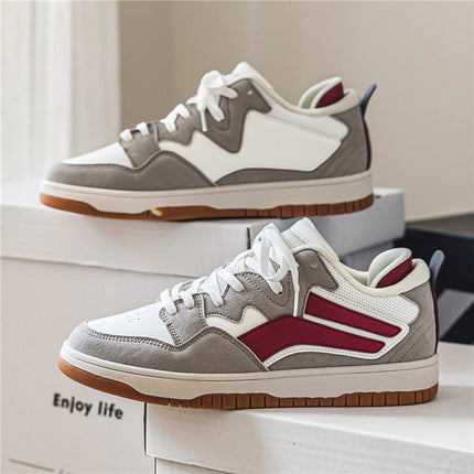 Men’s Contrast Lace-Up Sneakers