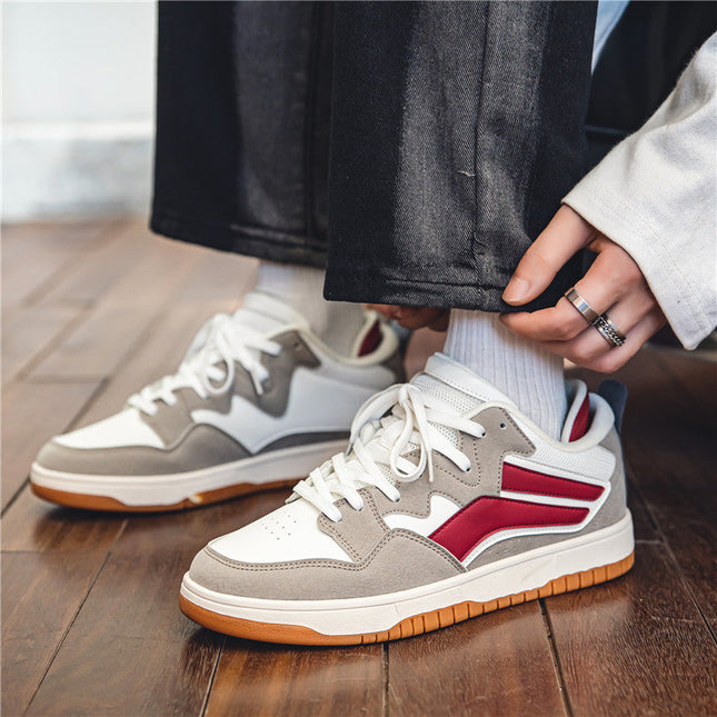 Men’s Contrast Lace-Up Sneakers
