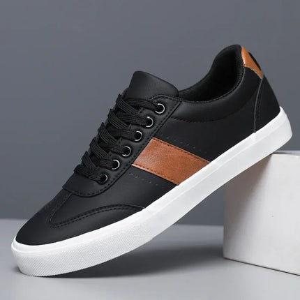 Men’s Contrast Panel Lace-Up Sneakers