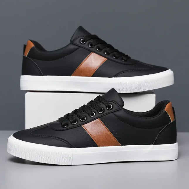 Men’s Contrast Panel Lace-Up Sneakers