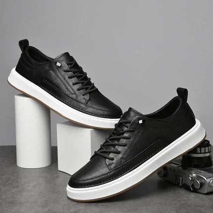 Men’s Contrast Sole Lace-Up Casual Sneakers