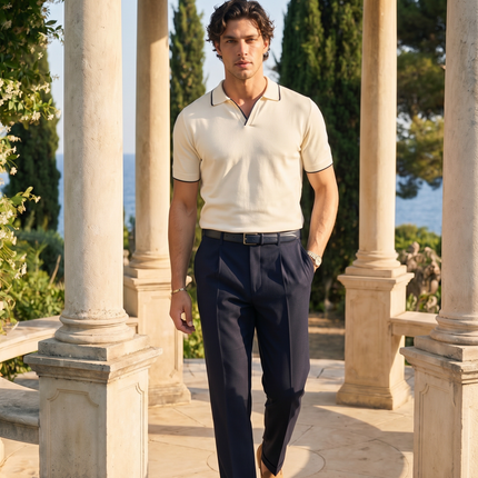 Men’s Contrast Trim Polo Shirt