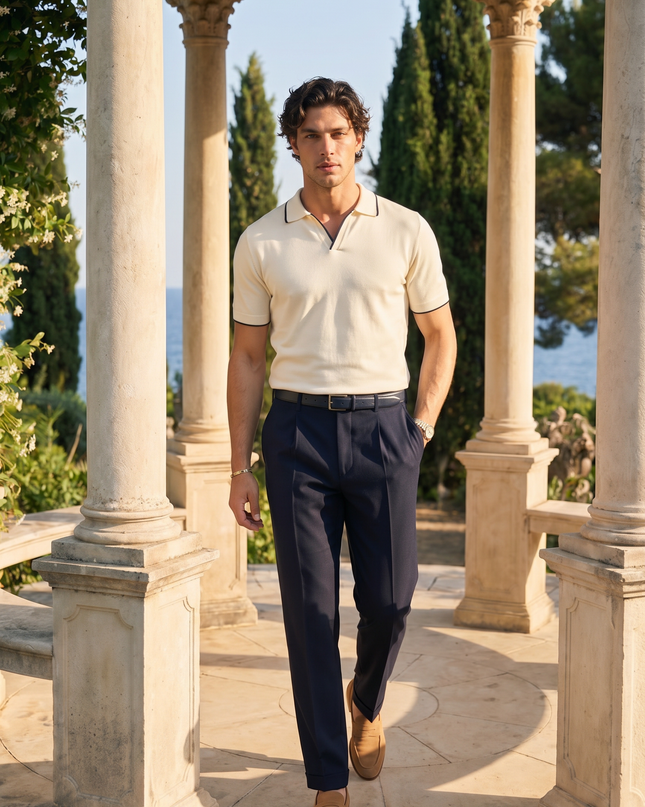 Men’s Contrast Trim Polo Shirt