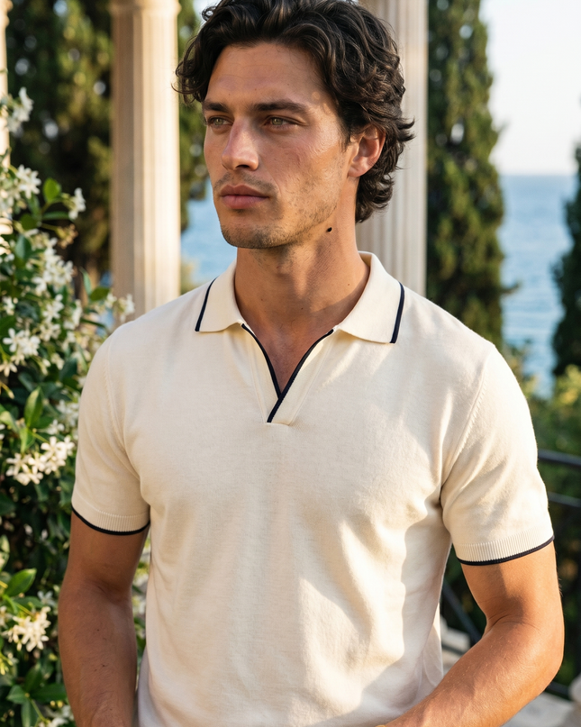 Men’s Contrast Trim Polo Shirt
