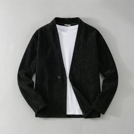 Men’s Corduroy Open Front Jacket