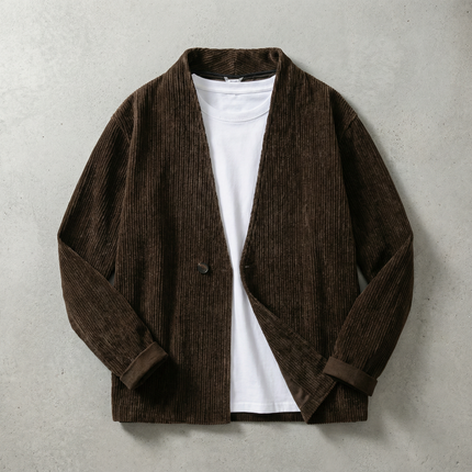 Men’s Corduroy Open Front Jacket