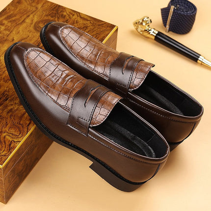 Men’s Croc Panel Penny Loafers
