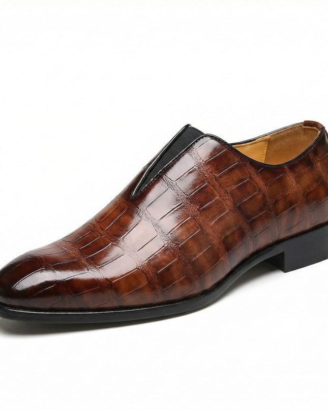 Men’s Croc Texture Slip-On Shoes