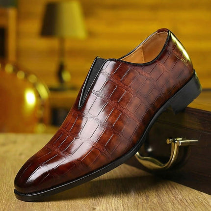 Men’s Croc Texture Slip-On Shoes