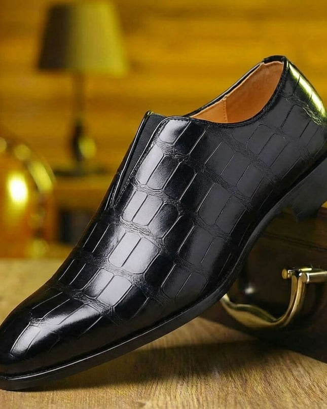 Men’s Croc Texture Slip-On Shoes