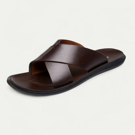 Men’s Cross Strap Slide Sandals