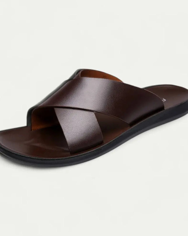 Men’s Cross Strap Slide Sandals