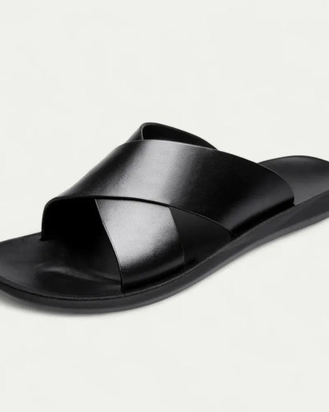Men’s Cross Strap Slide Sandals