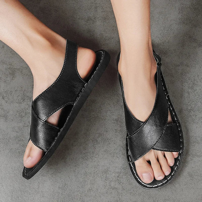 Men’s Cross Strap Slingback Sandals