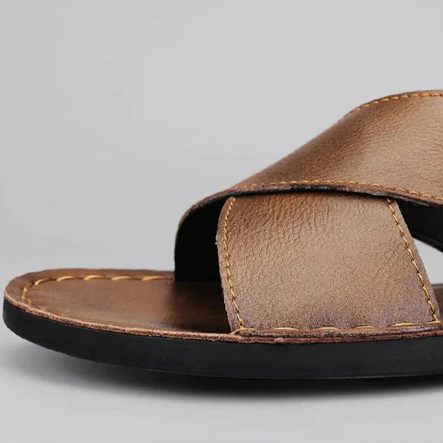 Men’s Cross Strap Slingback Sandals
