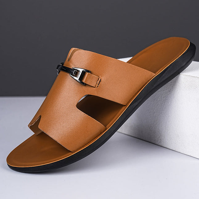 Men’s Cutout Strap Slide Sandals