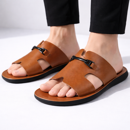 Men’s Cutout Strap Slide Sandals