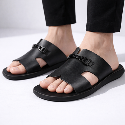 Men’s Cutout Strap Slide Sandals