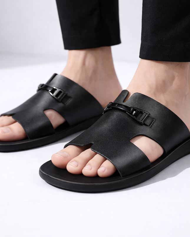 Men’s Cutout Strap Slide Sandals