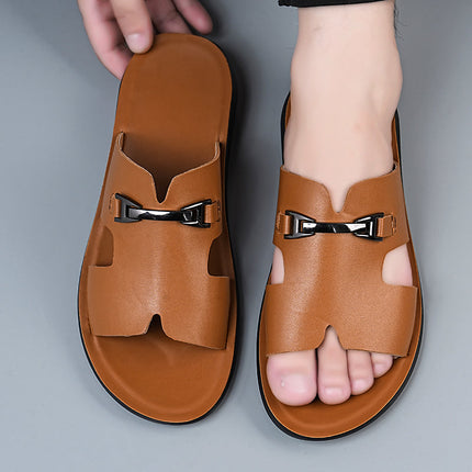 Men’s Cutout Strap Slide Sandals