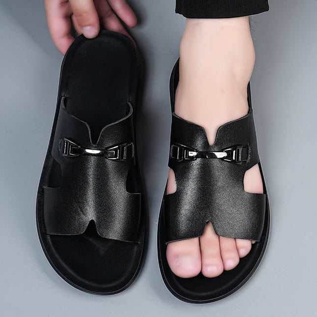 Men’s Cutout Strap Slide Sandals