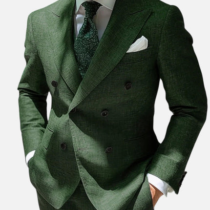 Men’s Double-Breasted Tailored Suit Set