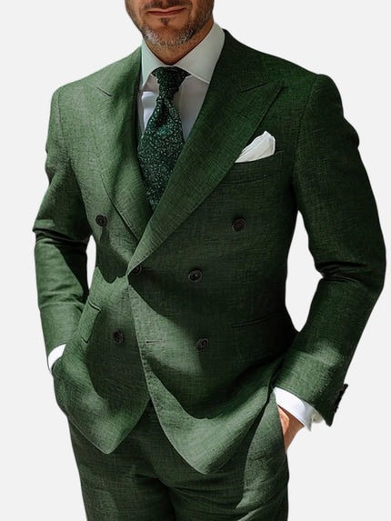 Men’s Double-Breasted Tailored Suit Set
