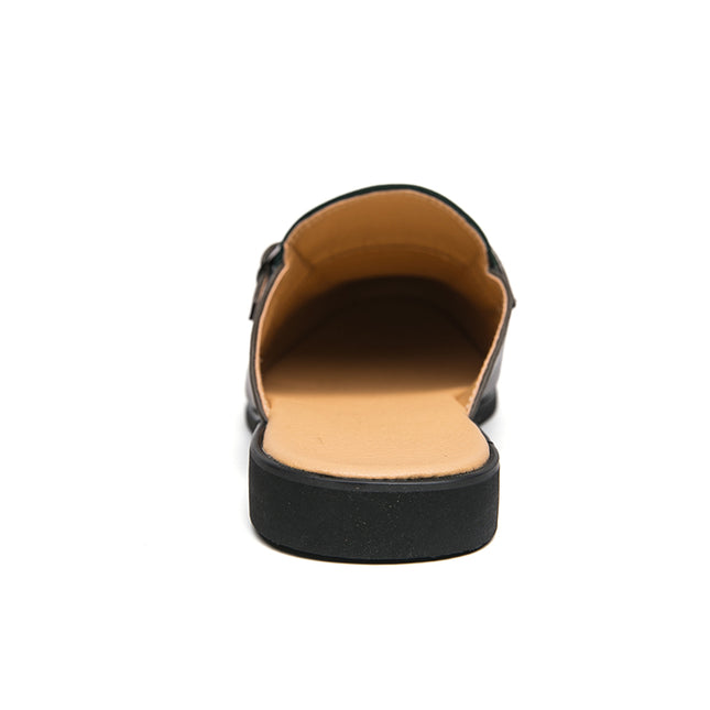 Men’s Double Buckle Backless Loafer Mule