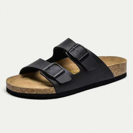 Men’s Double Strap Buckle Slide Sandals