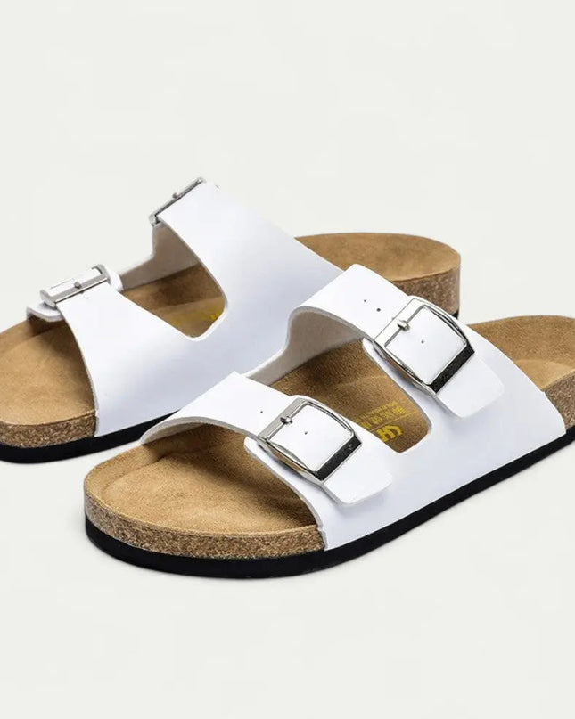 Men’s Double Strap Buckle Slide Sandals