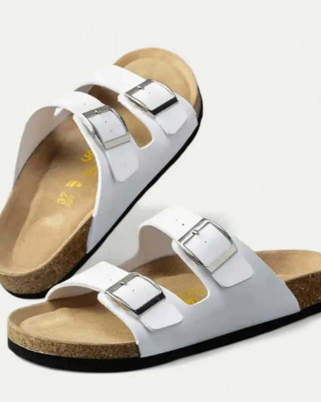 Men’s Double Strap Buckle Slide Sandals