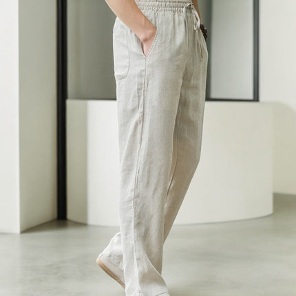 Men’s Drawstring Straight Leg Trousers