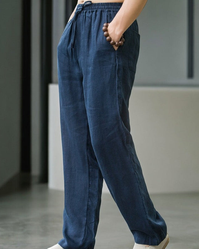 Men’s Drawstring Straight Leg Trousers
