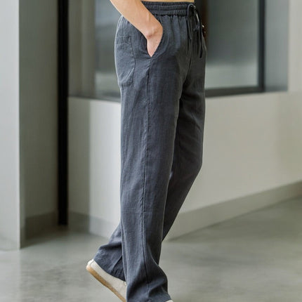 Men’s Drawstring Straight Leg Trousers