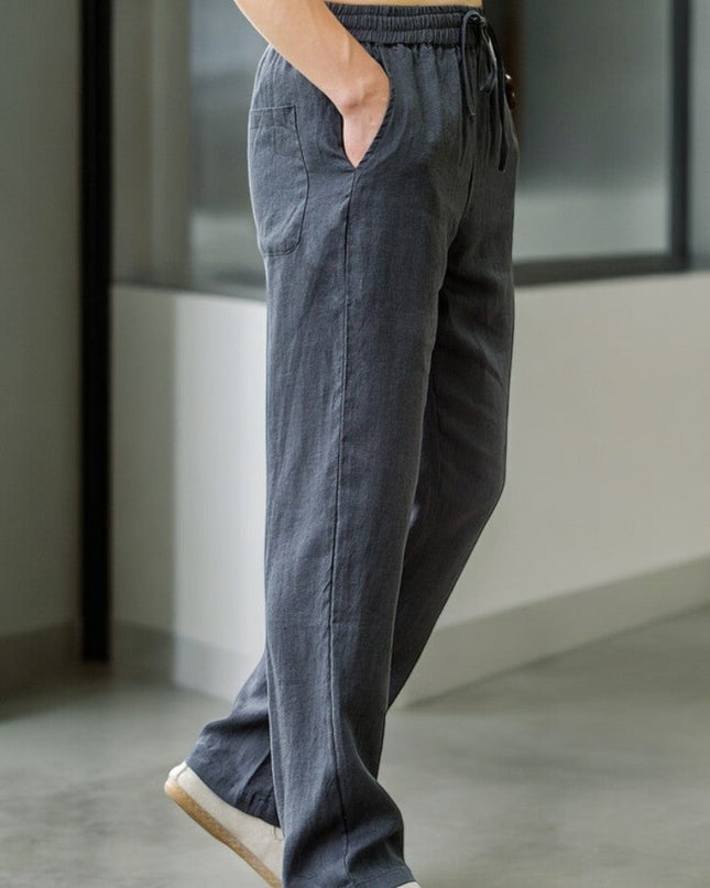 Men’s Drawstring Straight Leg Trousers