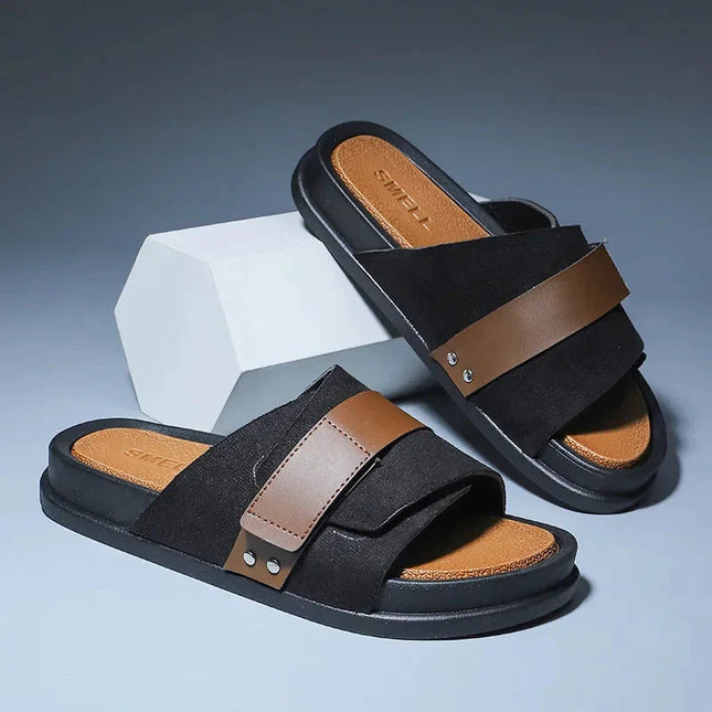 Men’s Dual Strap Slide Sandals