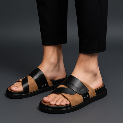Men’s Dual Strap Slide Sandals