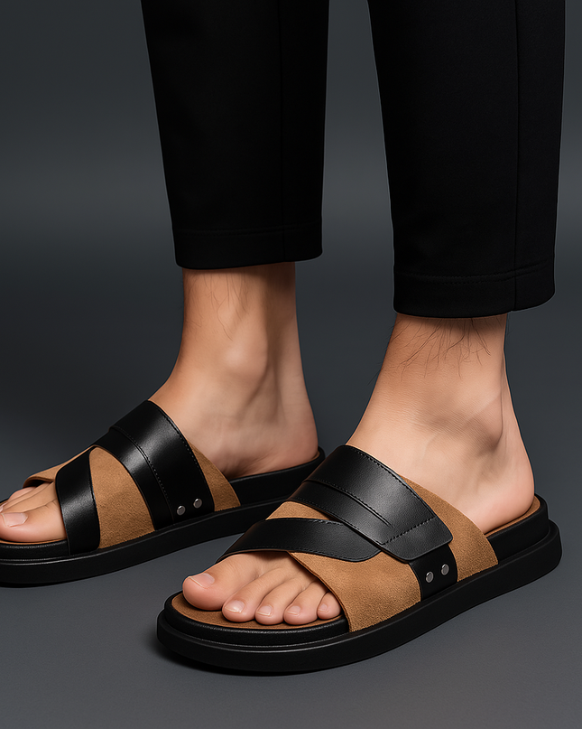 Men’s Dual Strap Slide Sandals