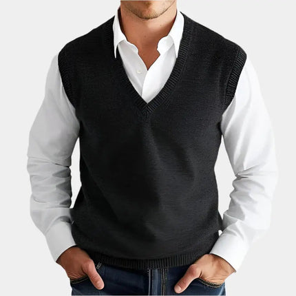 Men’s Essential V-Neck Knit Vest