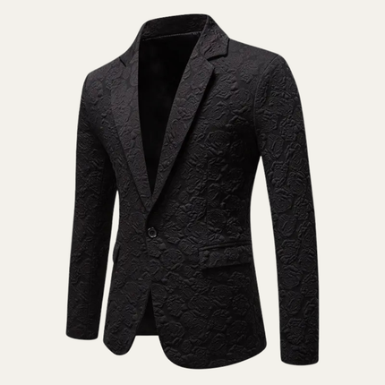 Men’s Floral Single-Breasted Blazer