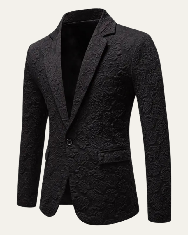 Men’s Floral Single-Breasted Blazer