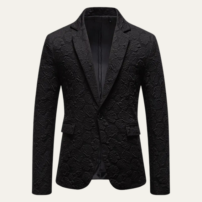 Men’s Floral Single-Breasted Blazer