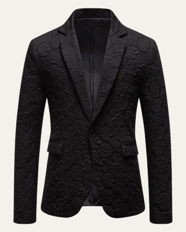 Men’s Floral Single-Breasted Blazer