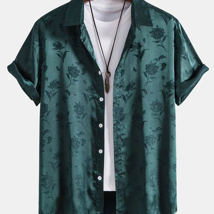 Men’s Floral Textured Short Sleeve Shirt