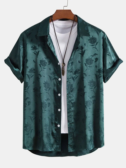 Men’s Floral Textured Short Sleeve Shirt