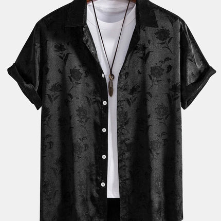 Men’s Floral Textured Short Sleeve Shirt