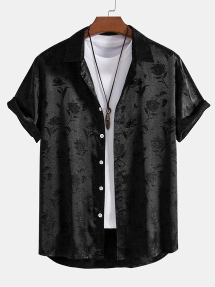 Men’s Floral Textured Short Sleeve Shirt
