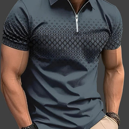 Men’s Geo Zip Polo Shirt