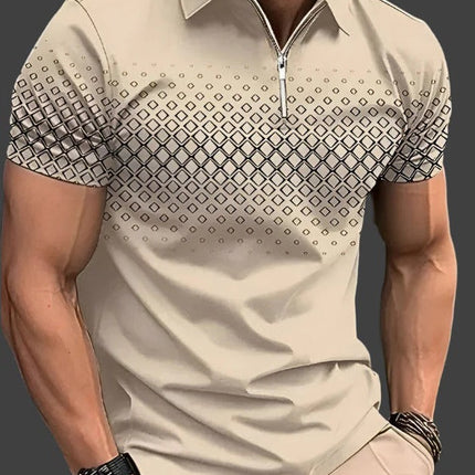 Men’s Geo Zip Polo Shirt