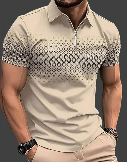 Men’s Geo Zip Polo Shirt